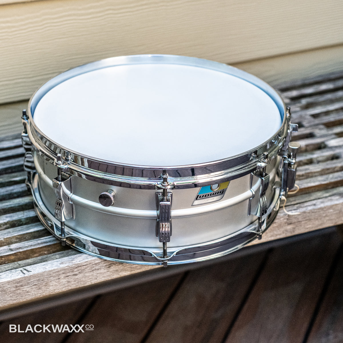 Vintage Ludwig Acrolite 14x5 - 70s Pointed Blue/Olive Badge - 1104568