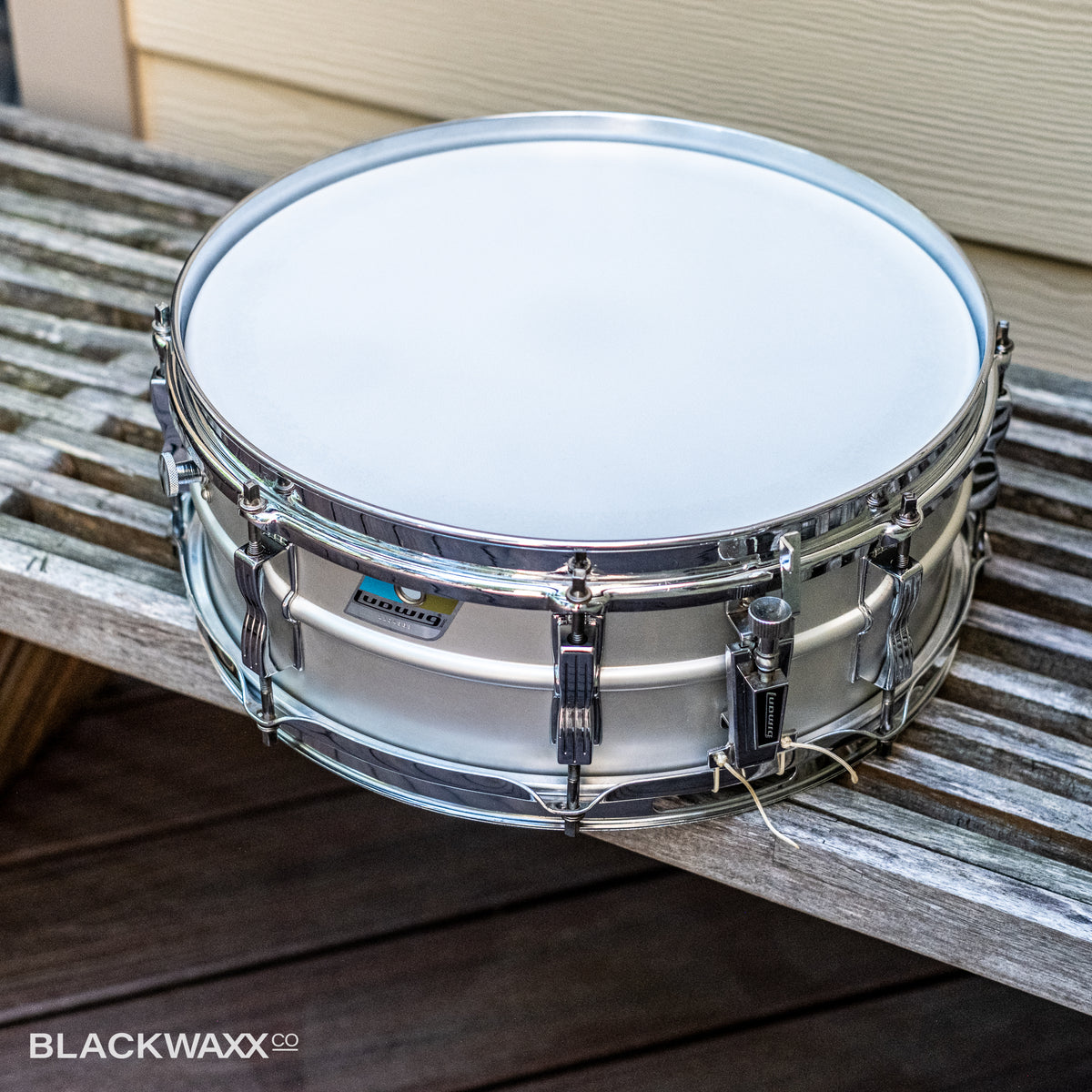 Vintage Ludwig Acrolite 14x5 - 70s Pointed Blue/Olive Badge - 1104568
