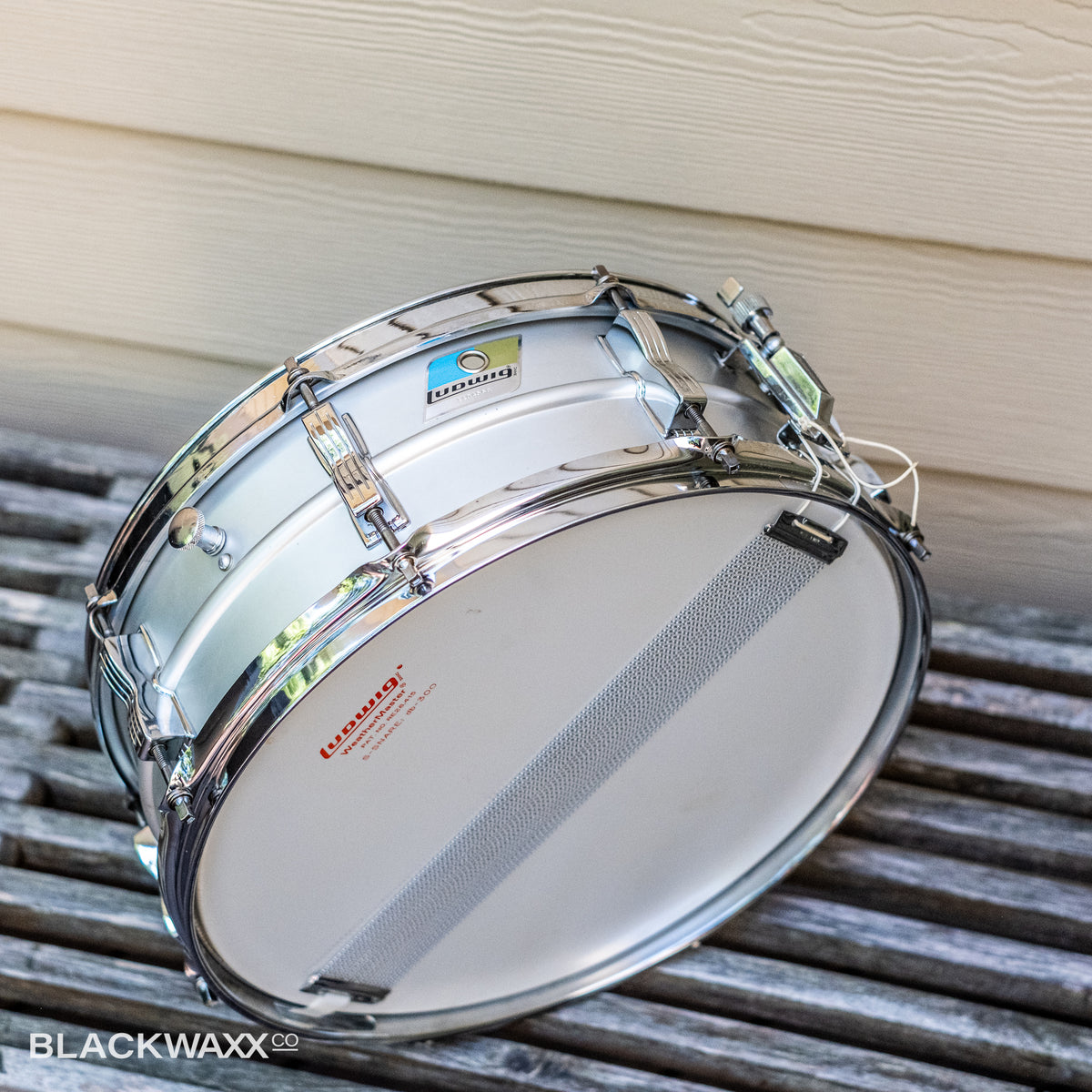 Vintage Ludwig Acrolite 14x5 - 70s Pointed Blue/Olive Badge - 1104568