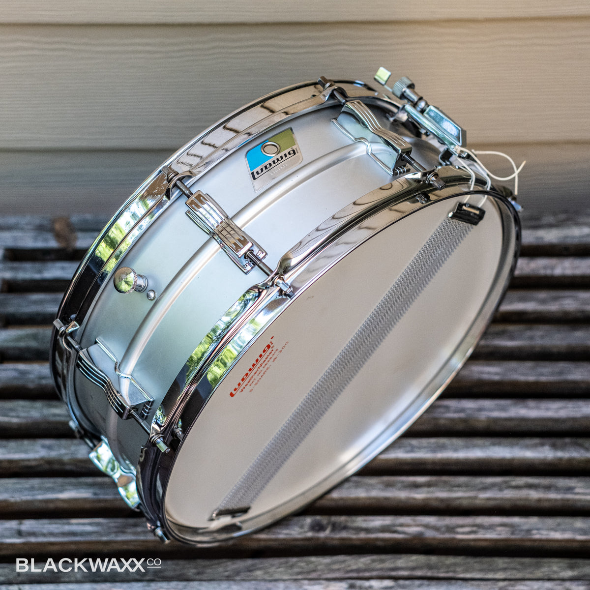 Vintage Ludwig Acrolite 14x5 - 70s Pointed Blue/Olive Badge - 1104568