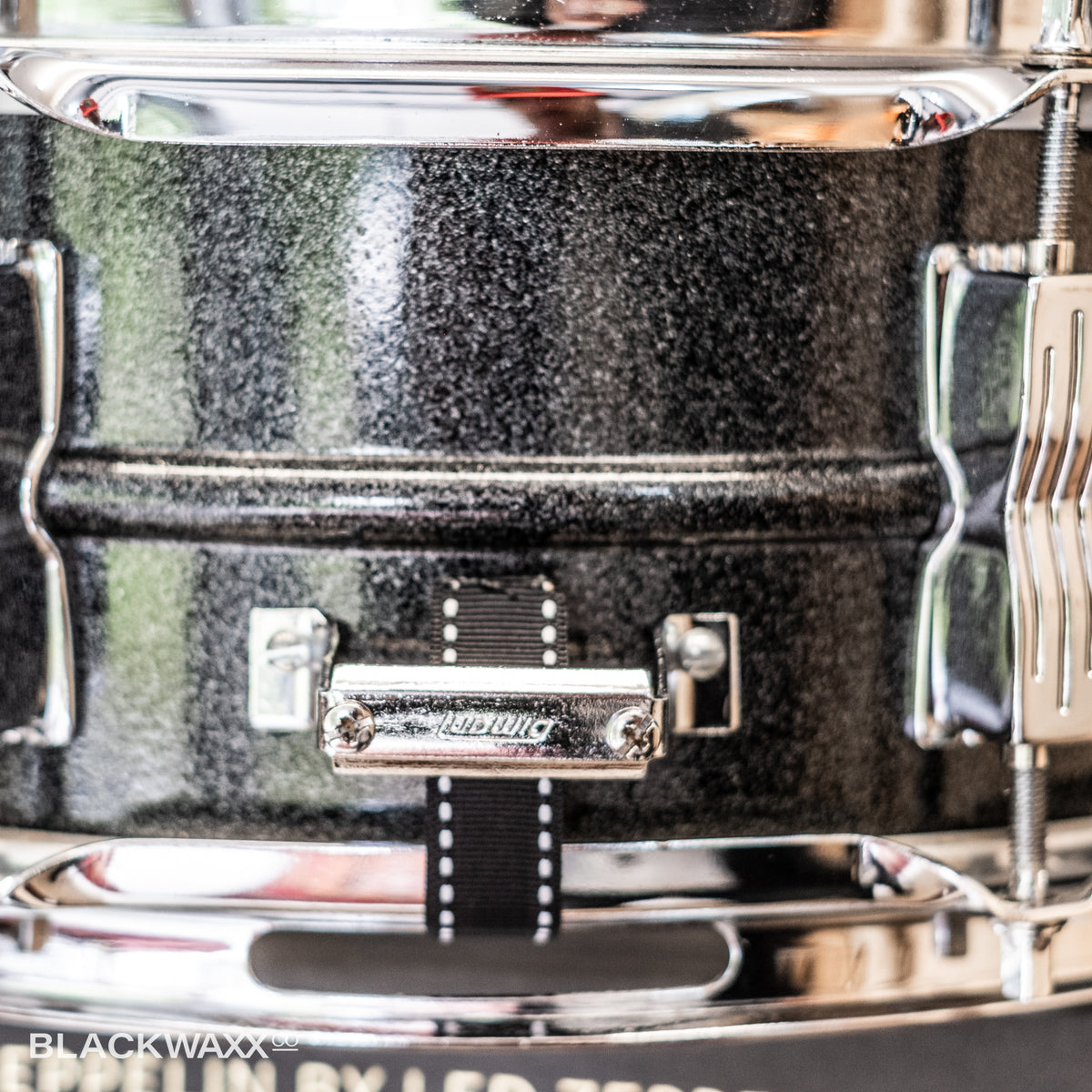 Vintage Ludwig Black Galaxy Acrolite 14x5 serial 6340574, view 13