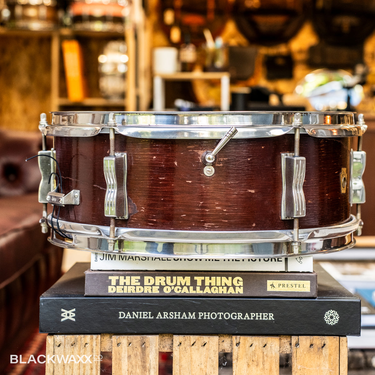 VINTAGE: Ludwig Pioneer - 6 Lug - 14x5 - Natural Mahogany