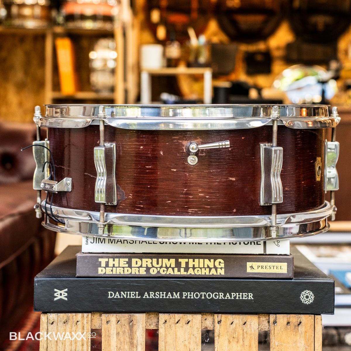 VINTAGE: Ludwig Pioneer - 6 Lug - 14x5 - Natural Mahogany