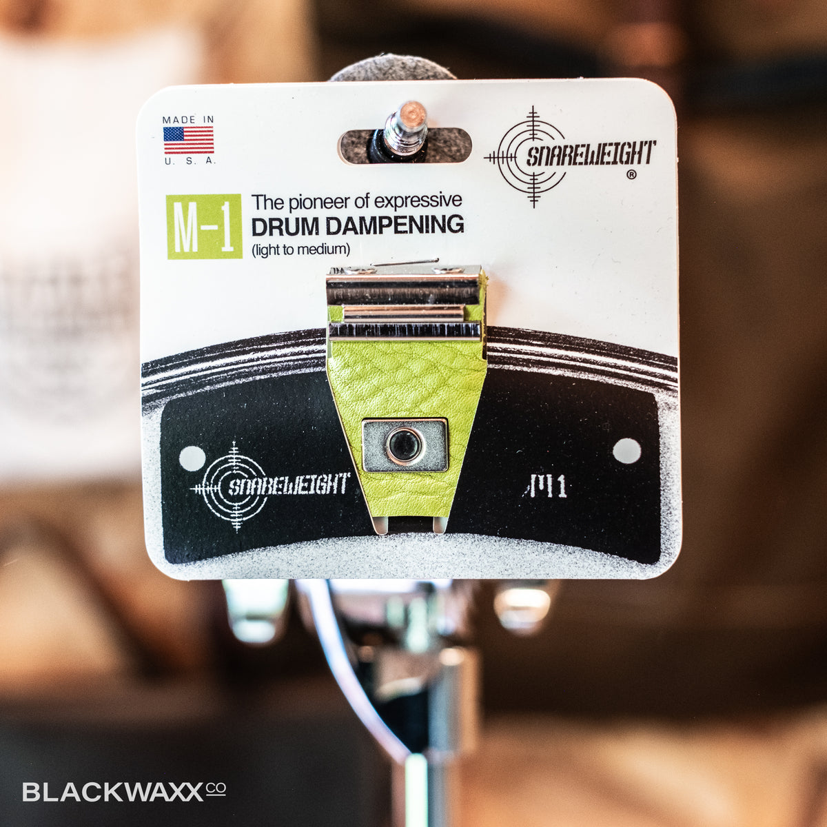 Snareweight M1 drum dampener in wasabi green