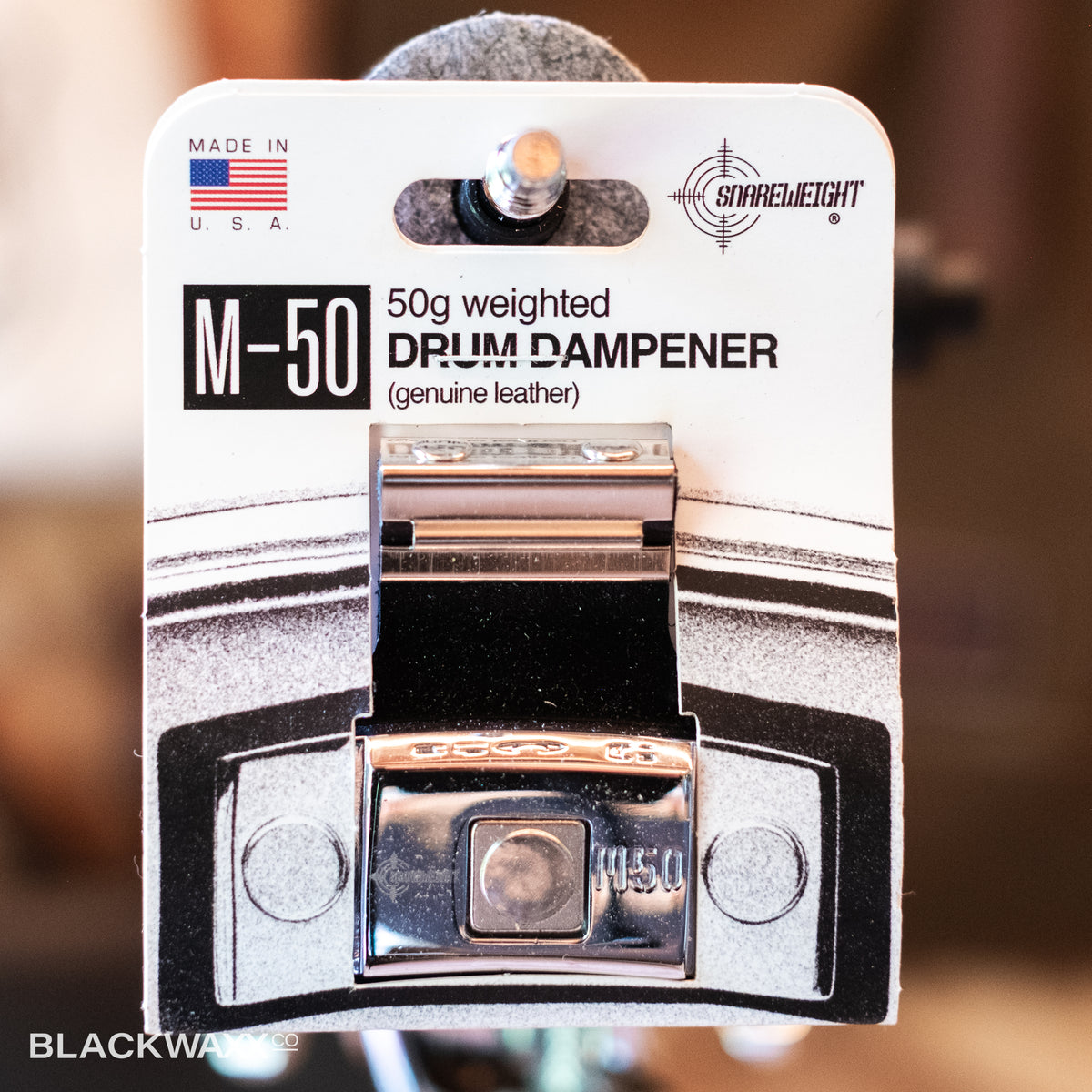 Snareweight M50 50g drum dampener, front view