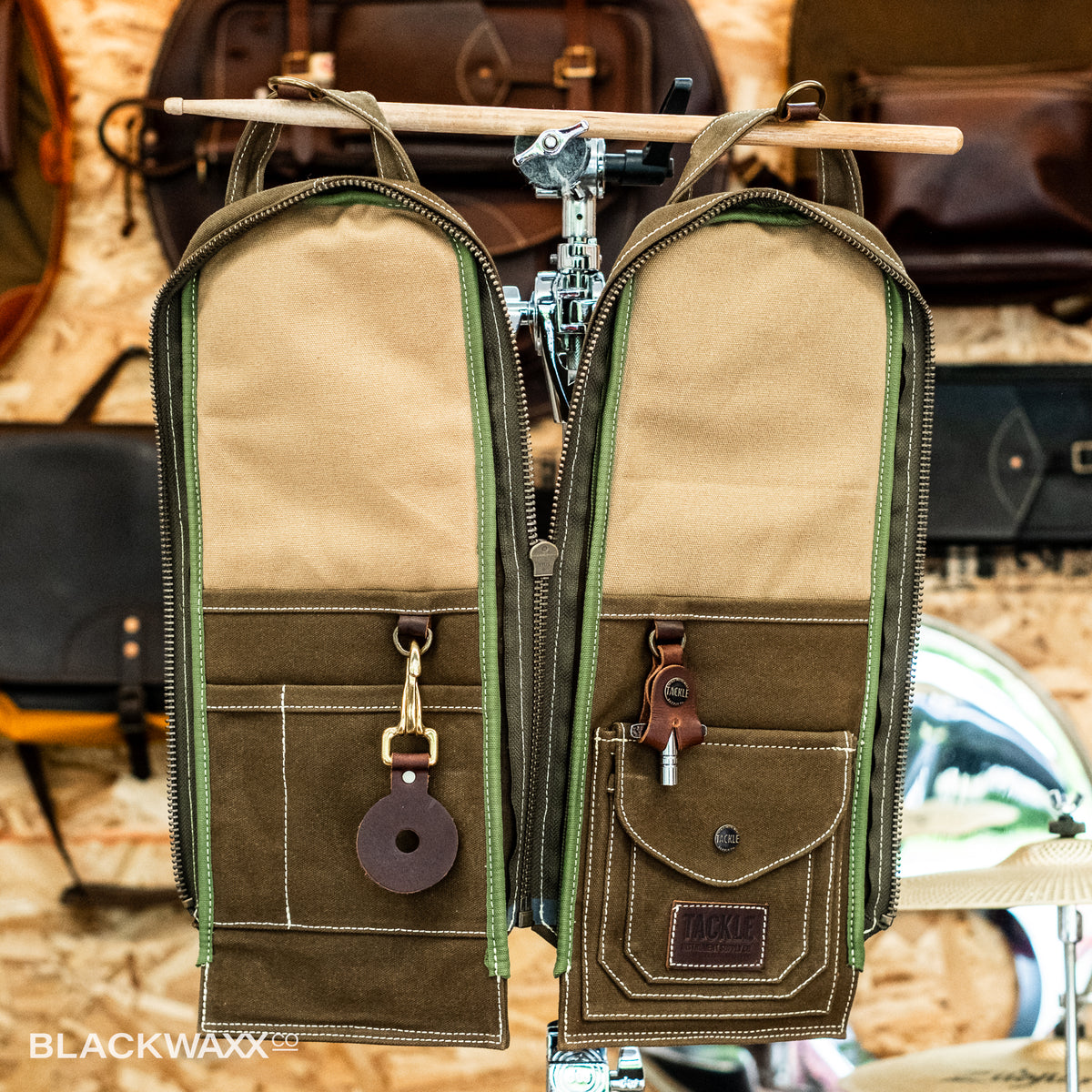 Tackle Instrument - Modular Stick Bag - Waxed Canvas - Black/Brown/Green/Blue