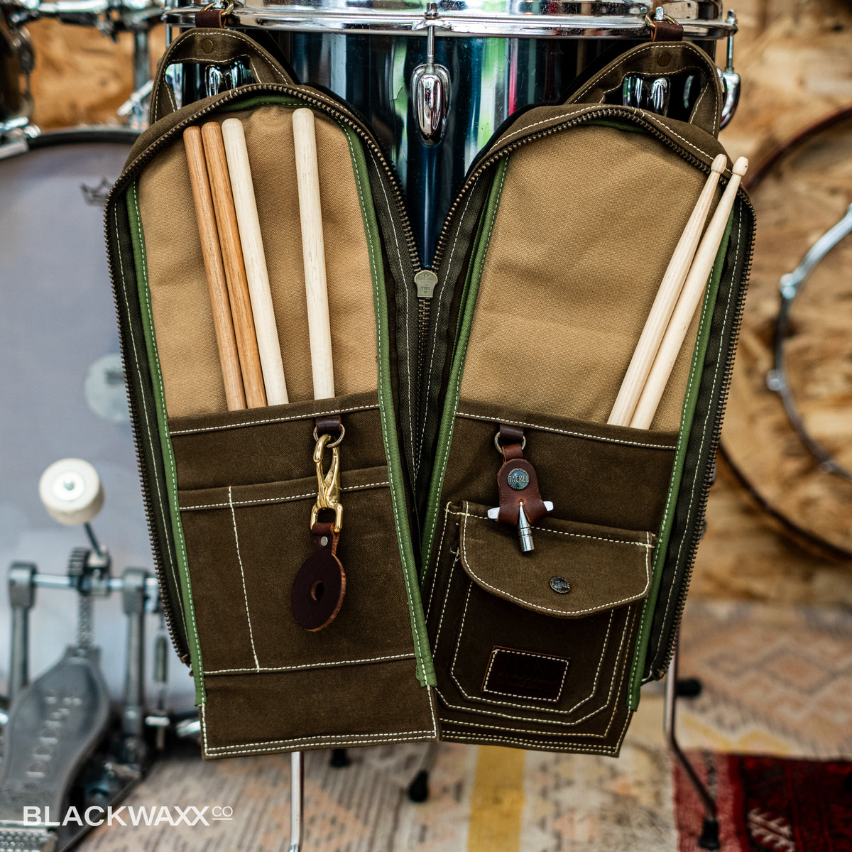 Tackle Instrument - Modular Stick Bag - Waxed Canvas - Black/Brown/Green/Blue