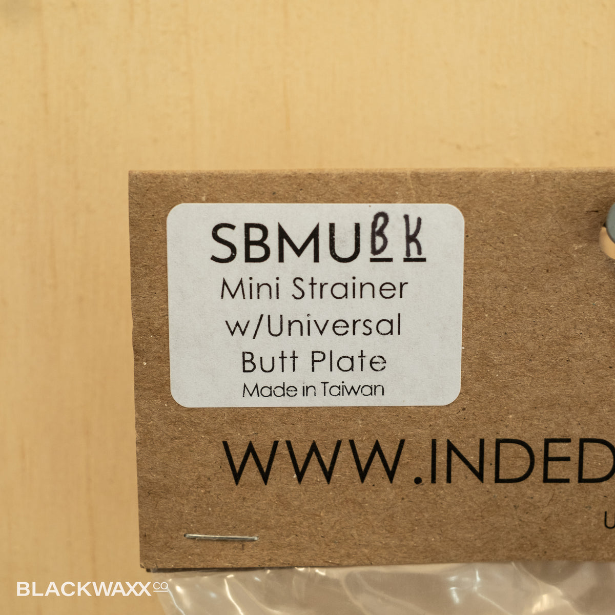 INDe Mini strainer throw-off and butt plate in black nickel