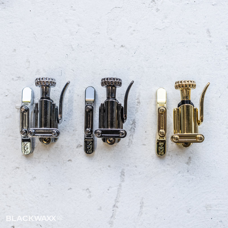 INDe Mini strainer throw-off and butt plate for piccolo snare drums