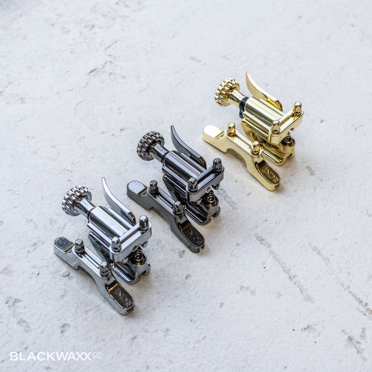 INDe Mini strainer throw-off and butt plate for piccolo snare drums