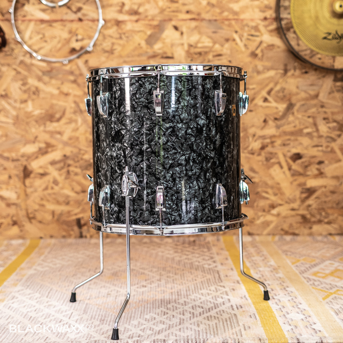 VINTAGE: Ludwig Super Classic - 22, 13, 16 - Black Diamond Pearl