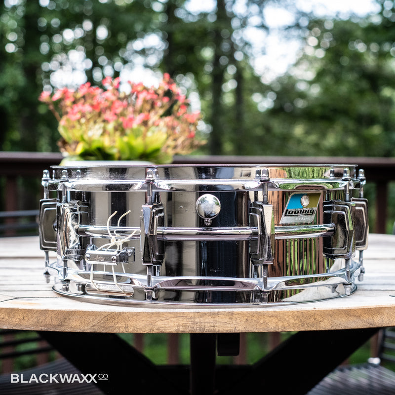 VINTAGE: Ludwig Supraphonic 14x5 - 70's (Pointed Blue Olive Badge) - 821553
