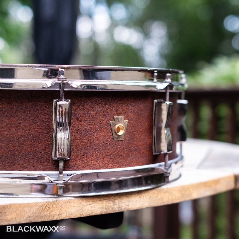 VINTAGE: WFL Snare - 1950's - 14x5 - Mahogany w/ re-rings