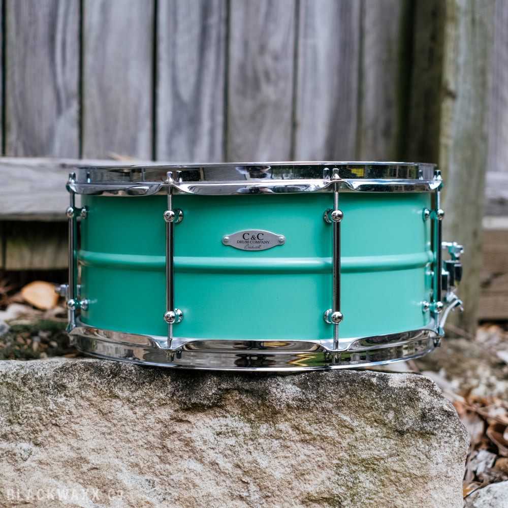 C&C - Aluminium Snare - Vintage Green - 14x6.5