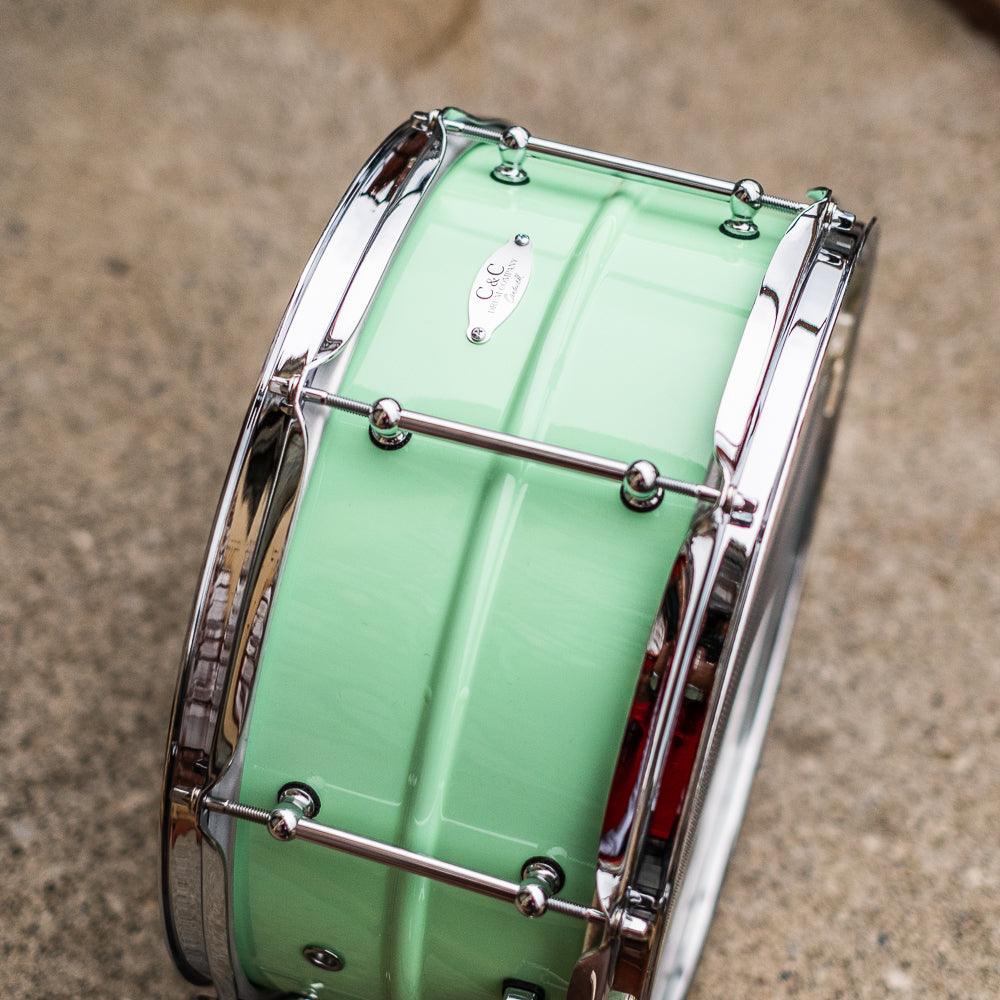 C&C - Aluminium Snare - Menta Green Gloss - 14x6.5