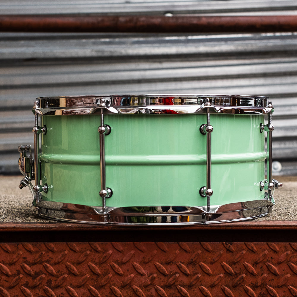 C&C - Aluminium Snare - Menta Green Gloss - 14x6.5