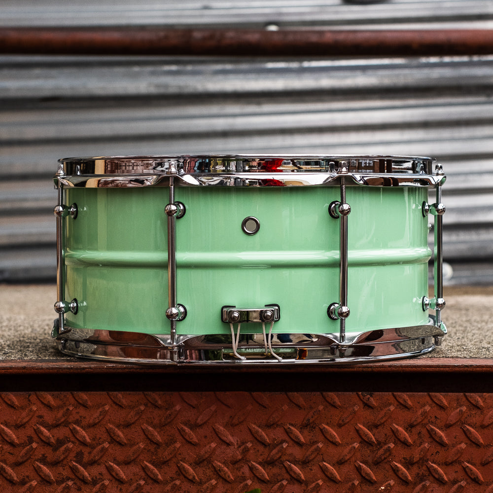 C&C - Aluminium Snare - Menta Green Gloss - 14x6.5