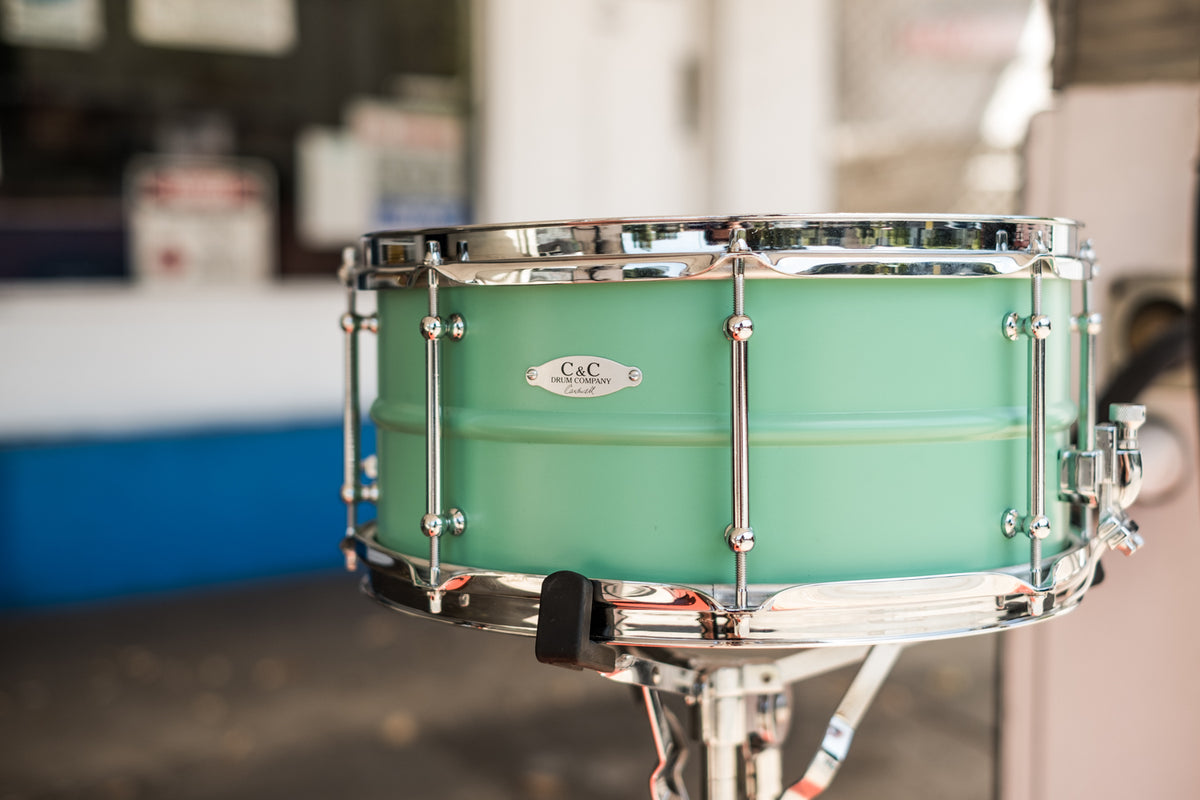 C&C - Aluminium Snare - Vintage Green - 14x6.5