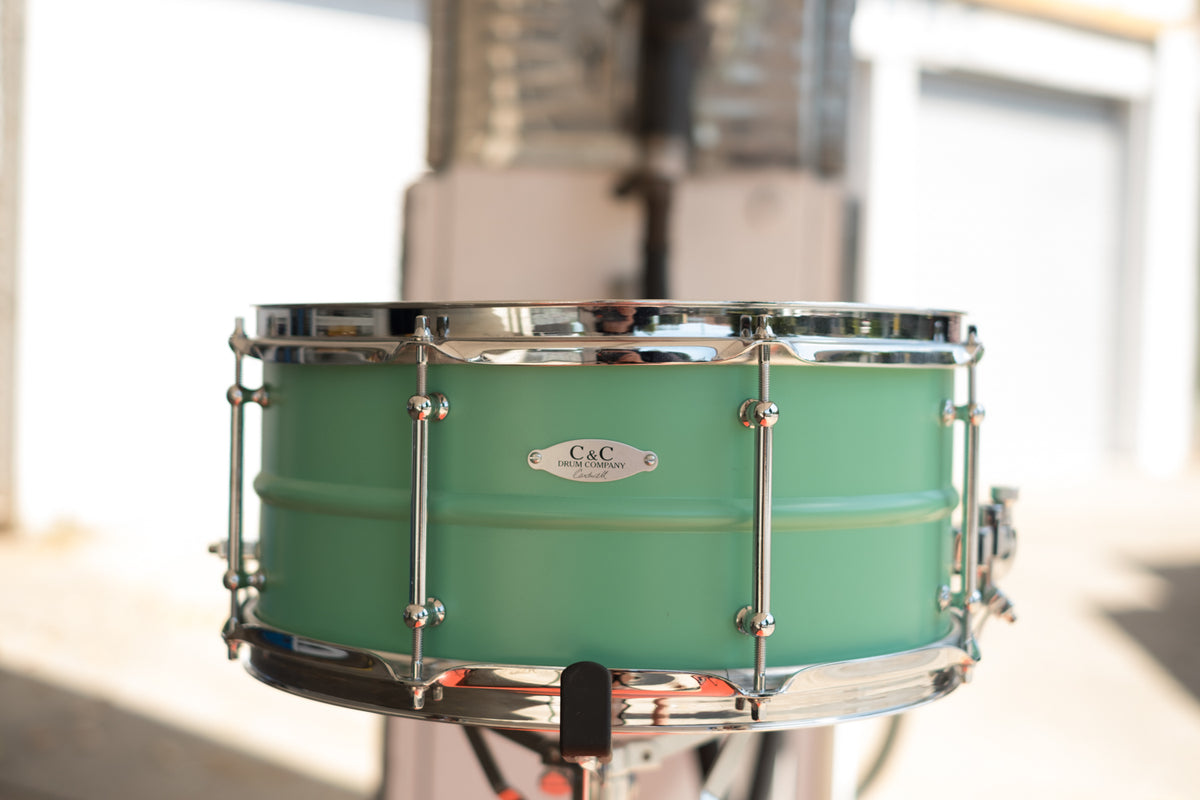 C&C - Aluminium Snare - Vintage Green - 14x6.5