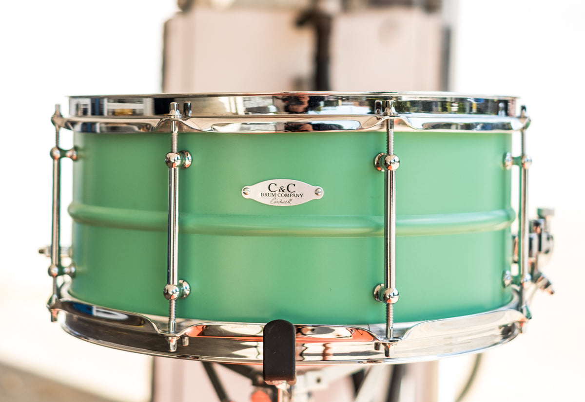 C&C - Aluminium Snare - Vintage Green - 14x6.5