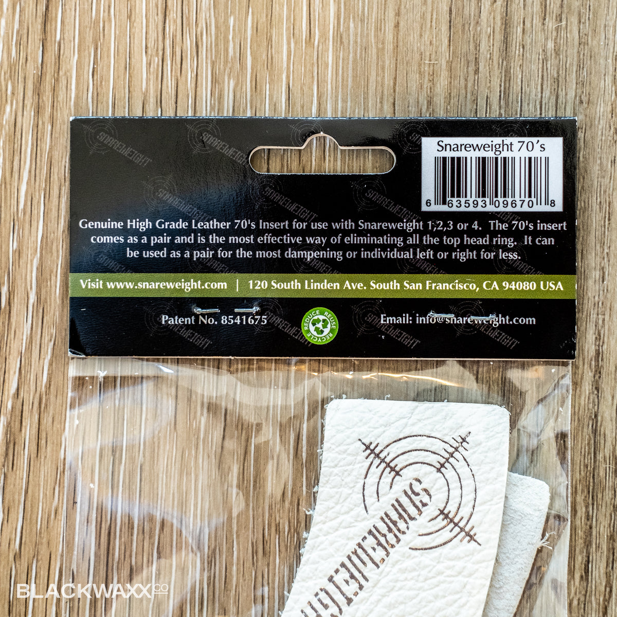 Snareweight 70's leather inserts in white