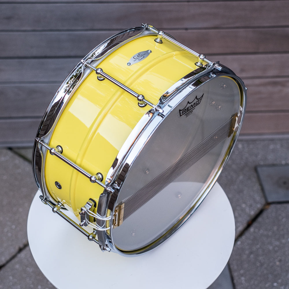 C&C - Aluminium Snare - Wattle Yellow Gloss - 14x6.5