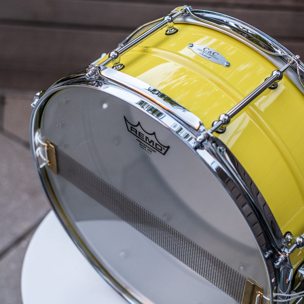 C&C - Aluminium Snare - Wattle Yellow Gloss - 14x6.5