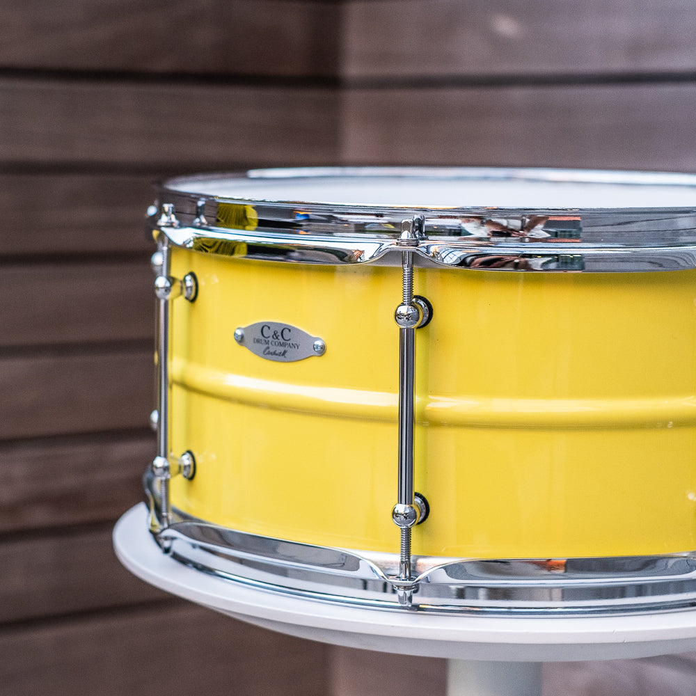 C&C - Aluminium Snare - Wattle Yellow Gloss - 14x6.5